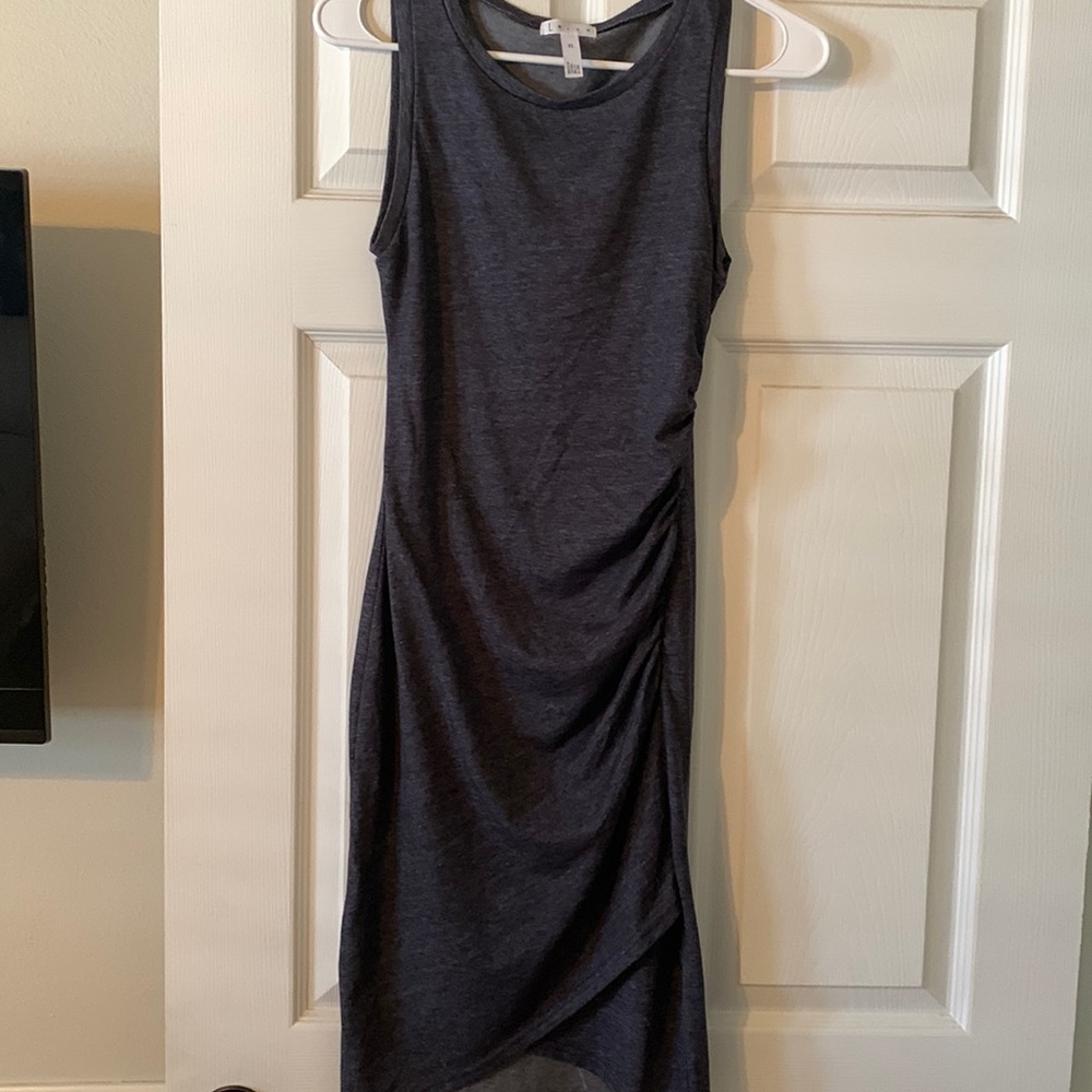 Leith Heather navy Ruched Sheath Dress